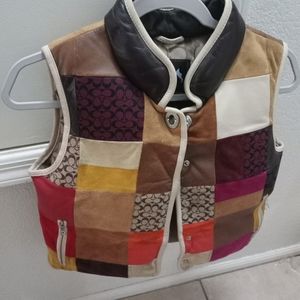 Leather Patchwork Vest